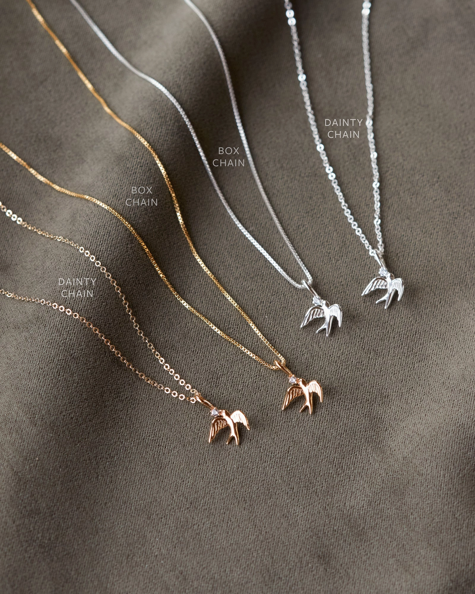 Swallow Charm Handcrafted Feature