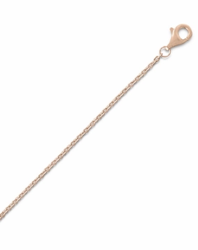 Rose Gold-plated Sterling Silver Cable Chain Necklace Handcrafted Form Soft Geometry