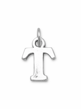 Greek Alphabet Letter Tau Charm Sterling Silver - Made in the USA Modern Flair