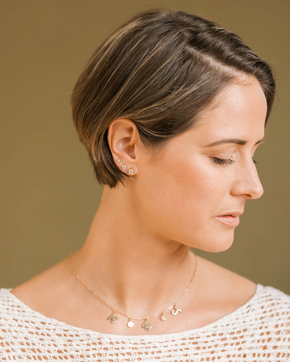 Radiance Diamond Studs - 18k Gold, Oxidized Silver   Reclaimed Diamonds Contemporary Ornament Durable Decor