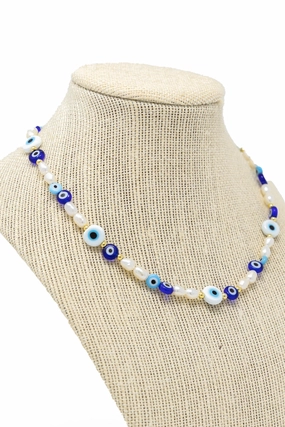 All Eyes On Me Evil Eye Necklace Simple Accent Divine Adornment