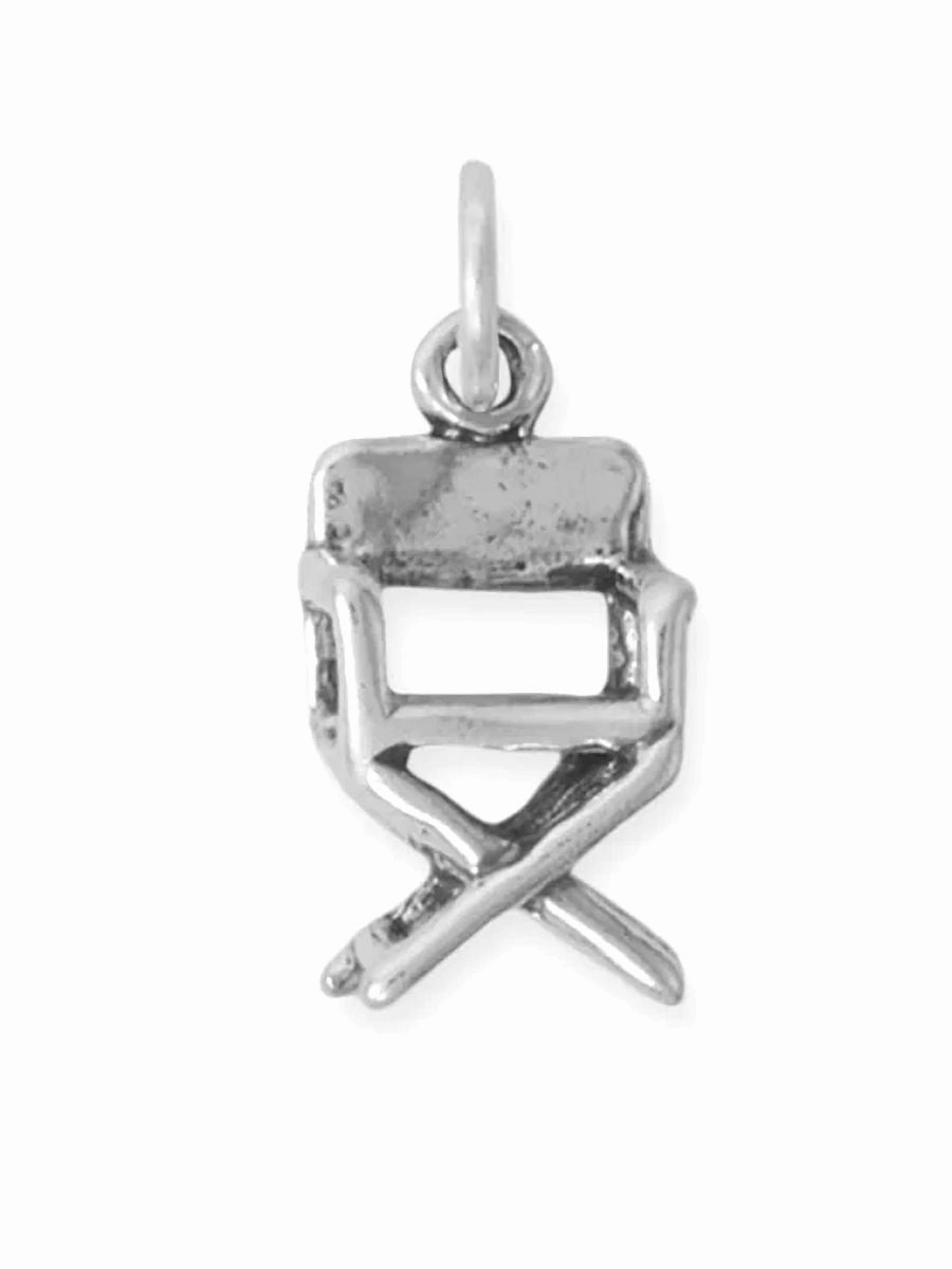 Director's Chair Charm Movie Theater Sterling Silver Modern Craft Silky feel