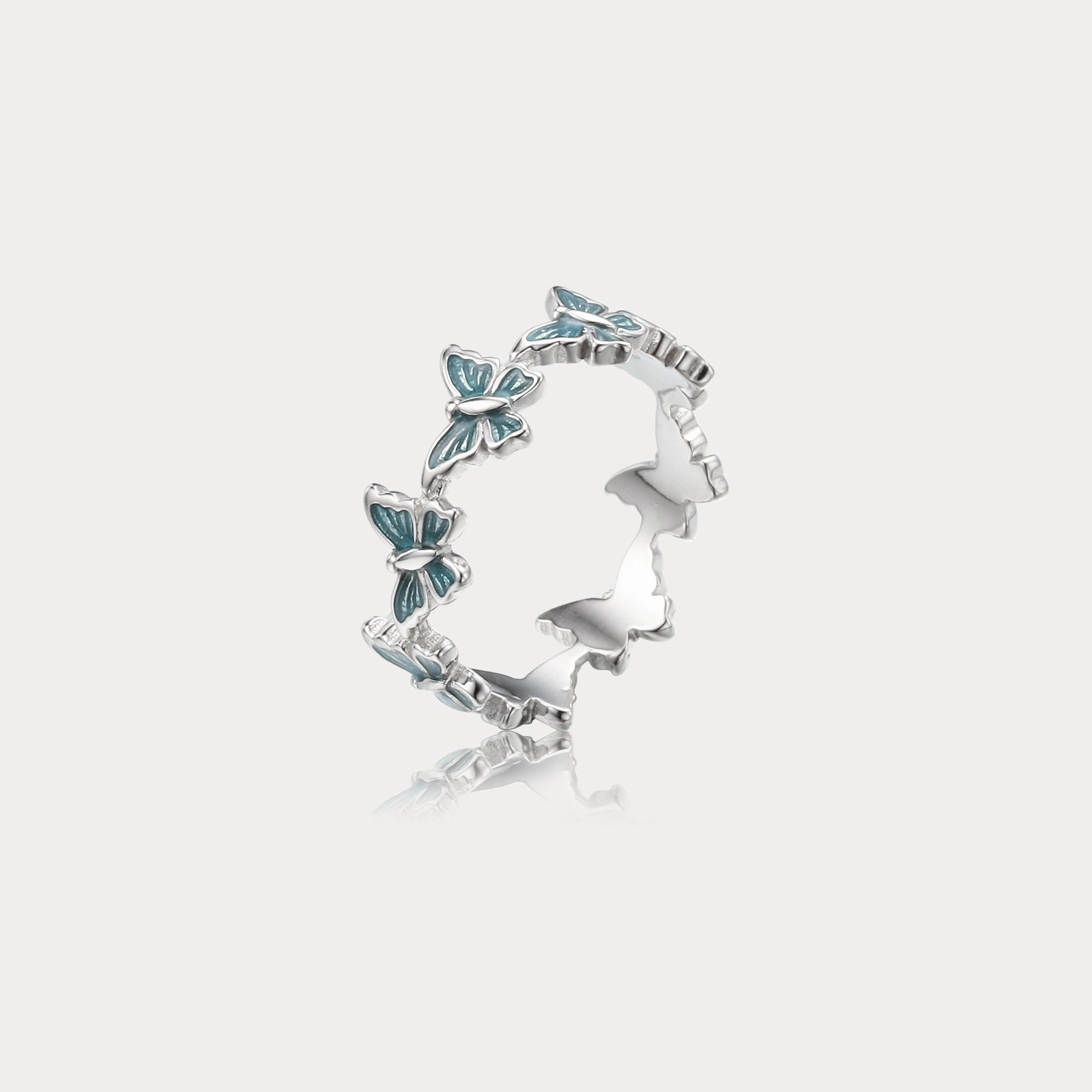 Blue Butterfly Ring Refined Edge