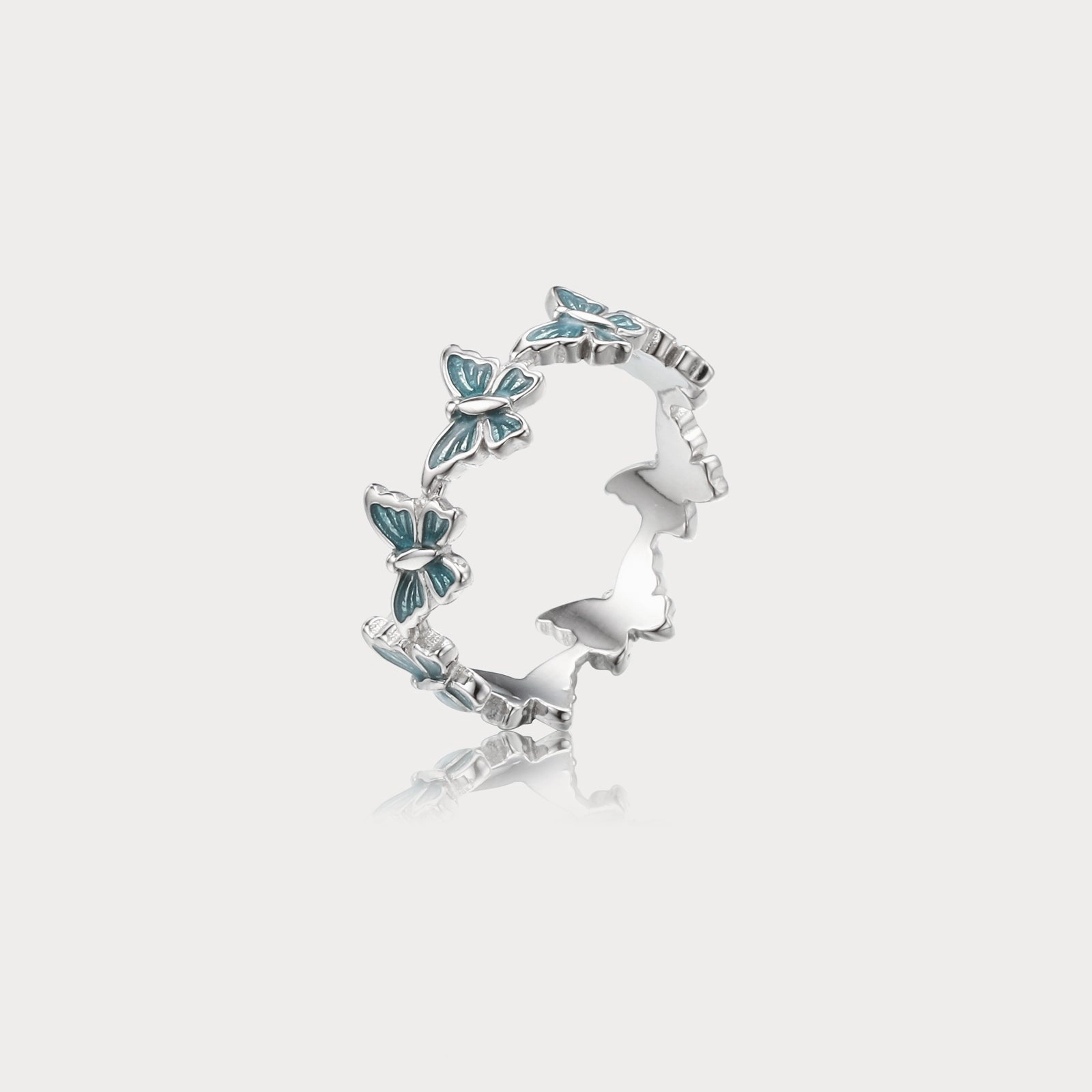 Blue Butterfly Ring Unique Style Adult Jewelry