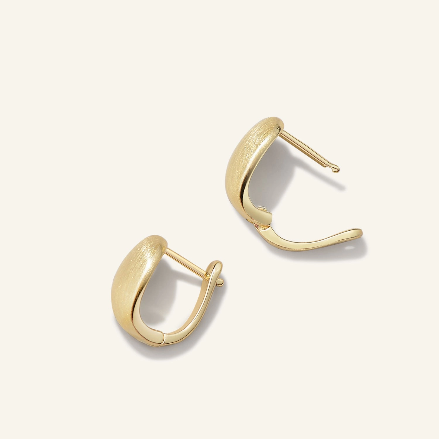 Chip Huggie Hoops Earrings Feminine Touch