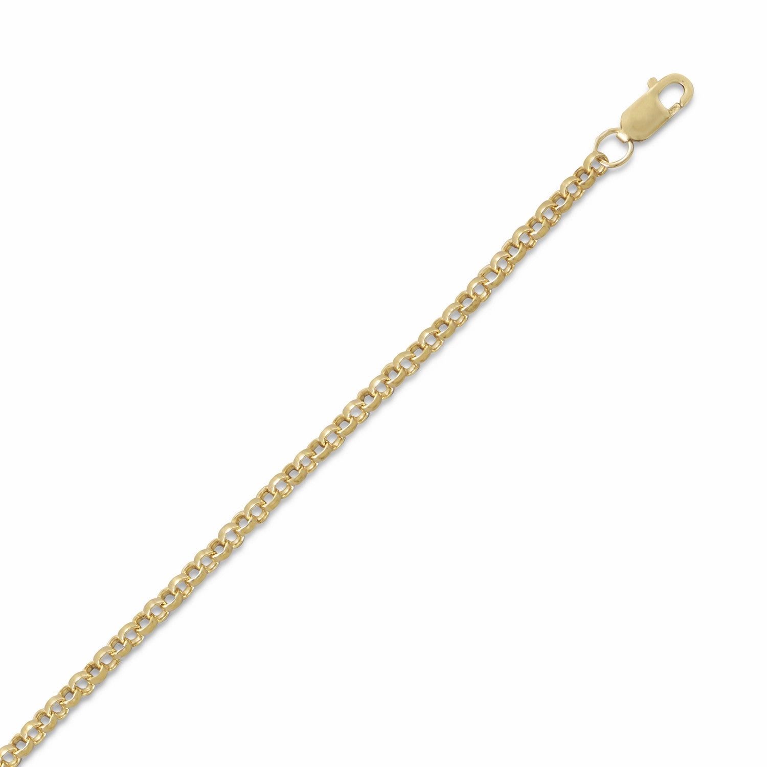 Sparkling Craftwork Lustrous Accent Rolo Chain Necklace 2.6mm Width 14k Yellow Gold-filled - Made in the USA