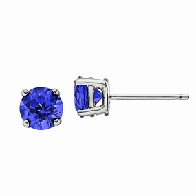 Classic Birthstone Stud Earrings with Sapphires Distinctive Style Pieces Timeless Pair