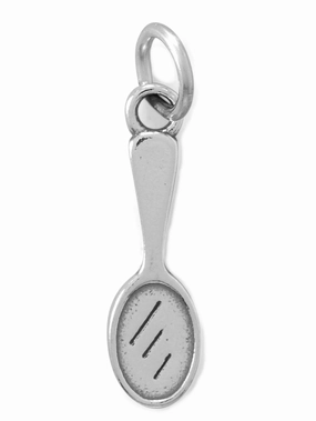 Flat Frame Hand Mirror Charm Sterling Silver