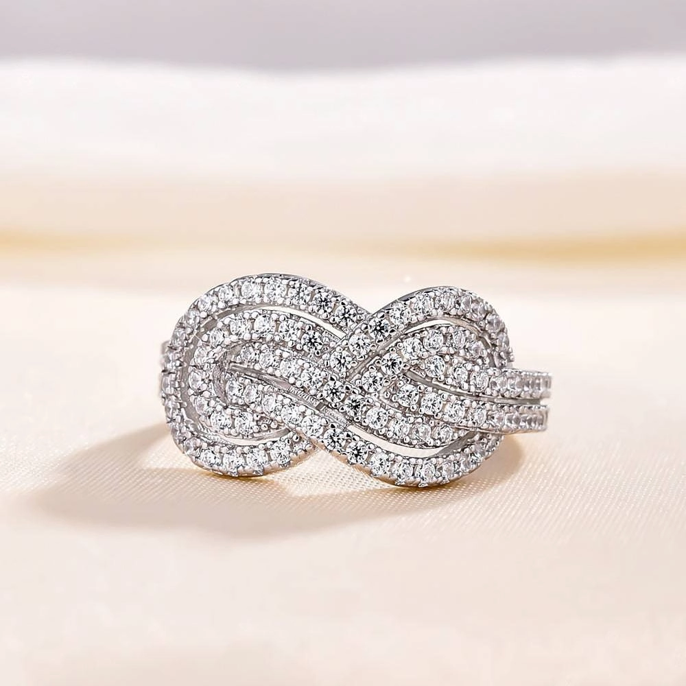 Louily Elegant Anniversary Simulated Diamond Wedding Band In Sterling Silver Petite Style Exclusive Treasures