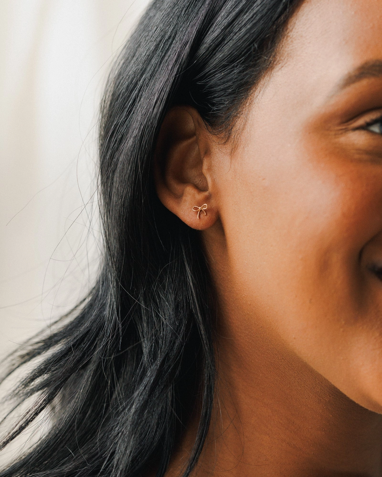 Bridal Collection Minimal Charm Bow Studs