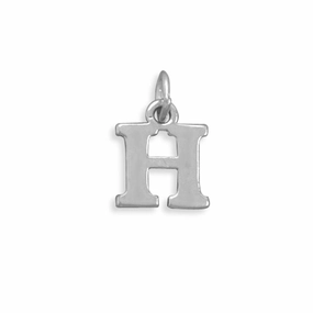 Greek Alphabet Letter Eta Charm Sterling Silver - Made in the USA Beauty Element Polished Surface