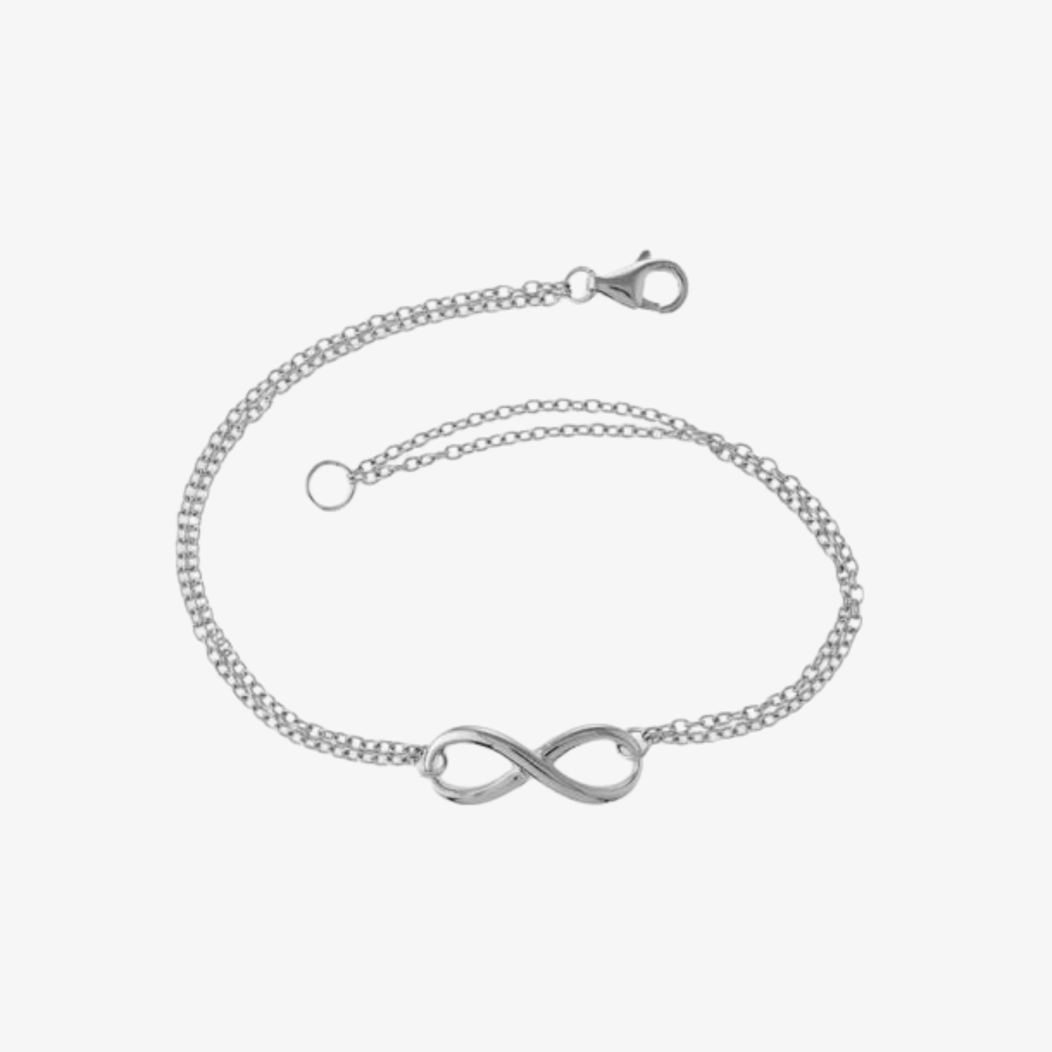 Uptown Elegance Classic Infinity Sterling Silver Bracelet