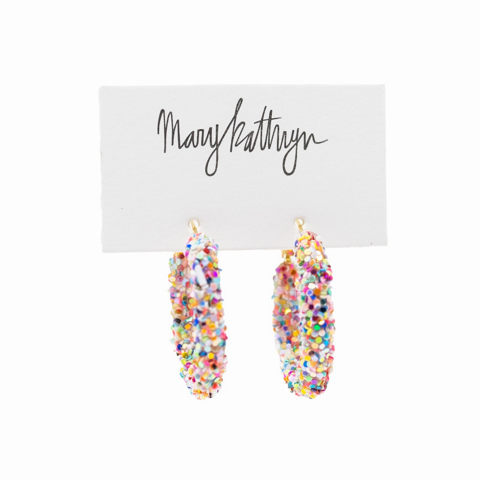 Rainbow Glitter Hoops Ornate Essential Luxurious Creation