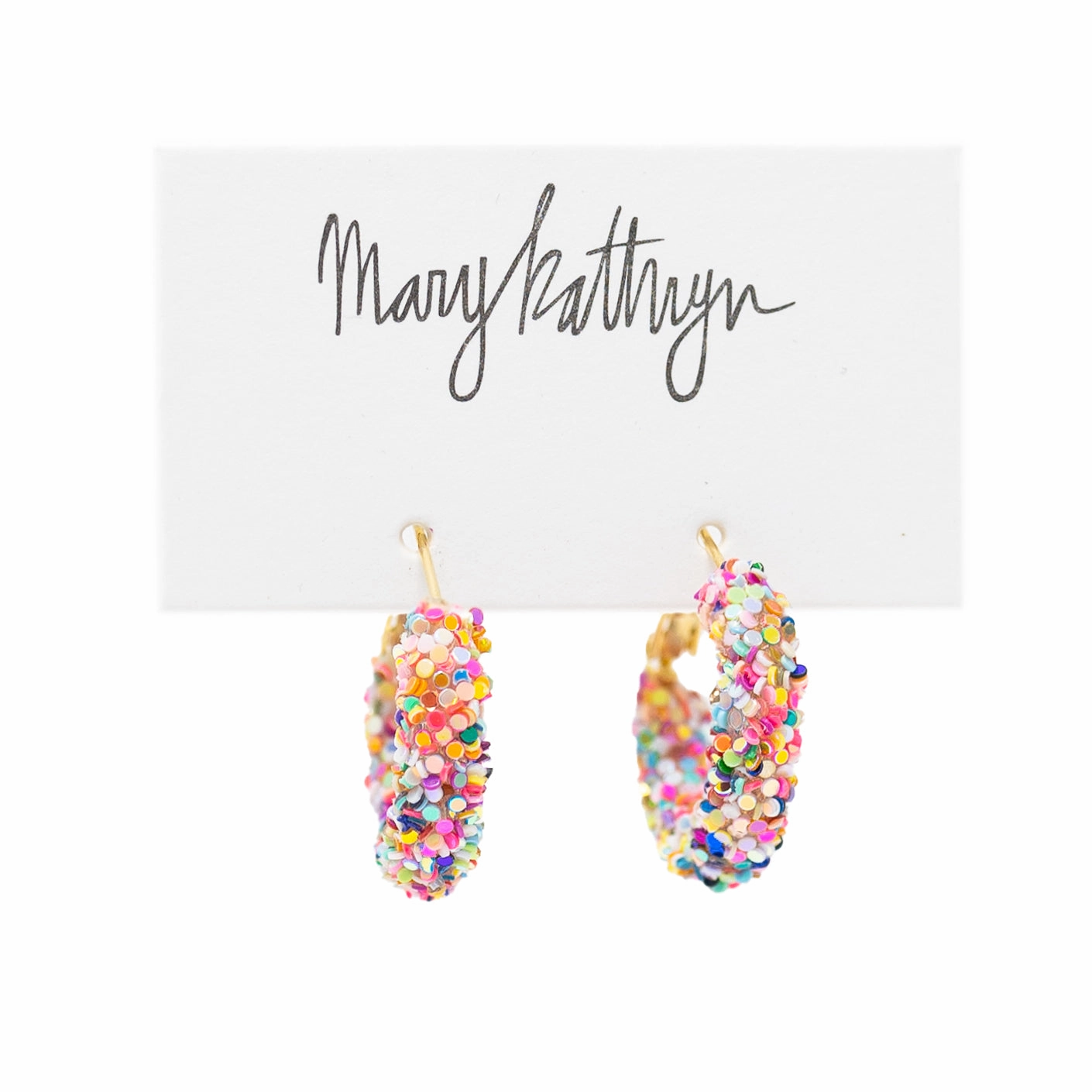 Bright Item Rainbow Glitter Hoops