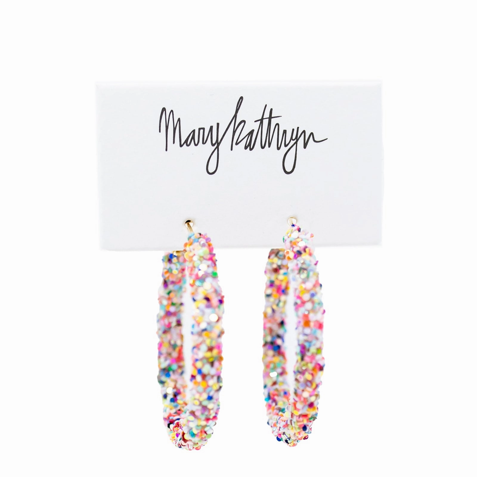 Rainbow Glitter Hoops elegant design