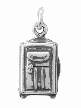 Sparkling Shine Pieces Rolling Suitcase Travel Charm Sterling Silver