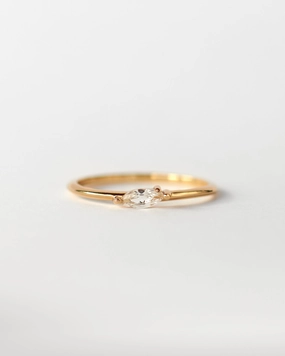 White Sapphire Leaflet Ring party accessory