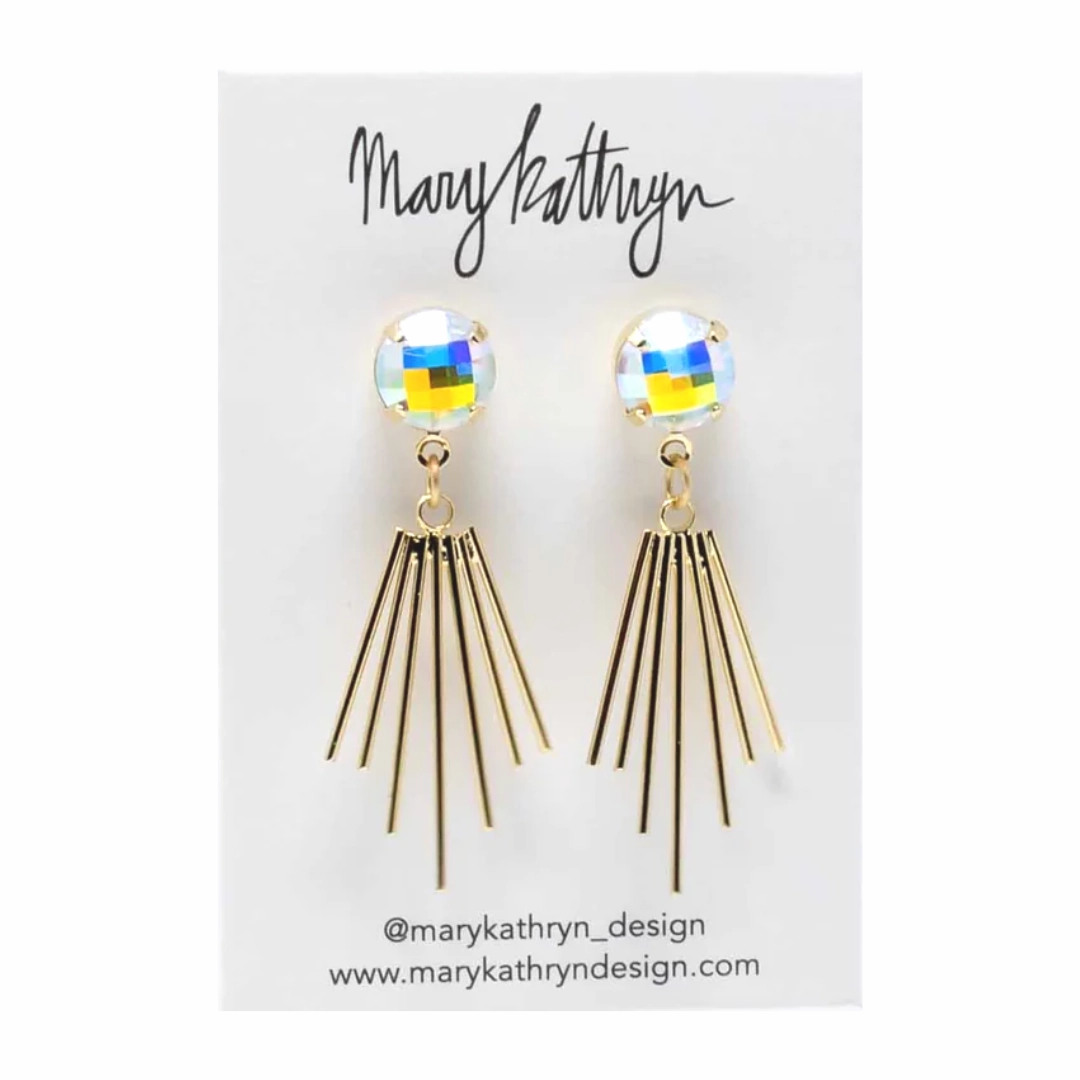 Cleopatra Iridescent Earrings Affordable Look