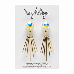 Cleopatra Iridescent Earrings Affordable Look