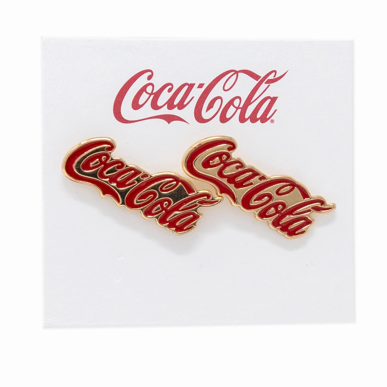 Vintage Option Coca-Cola? Classic Logo Script Stud Earrings