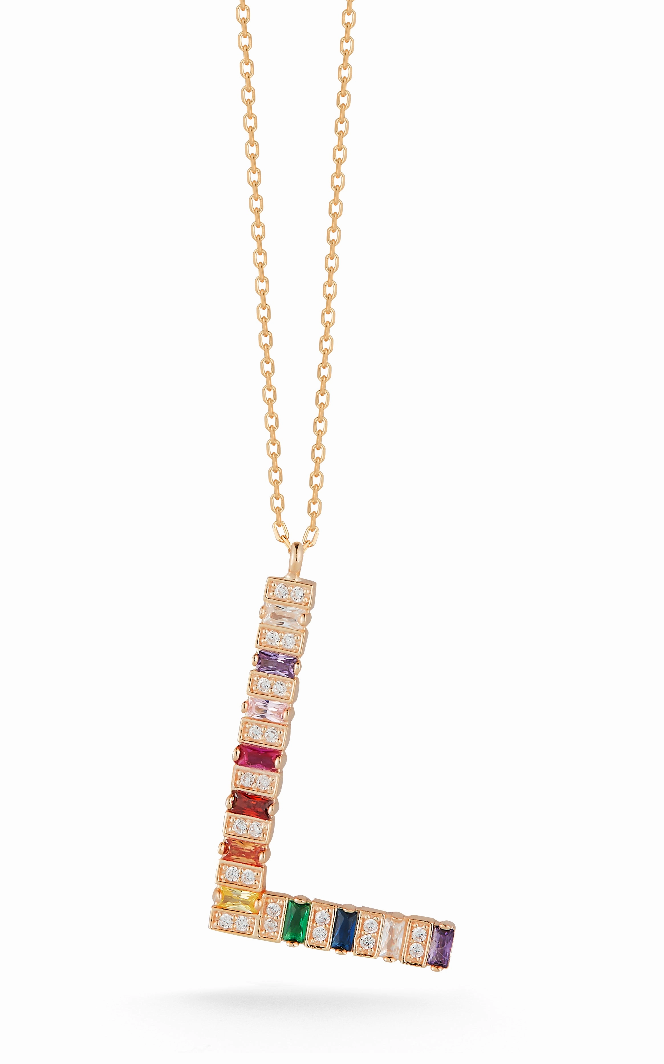 Initial Rainbow Statement Necklace Lively Accent Home Party
