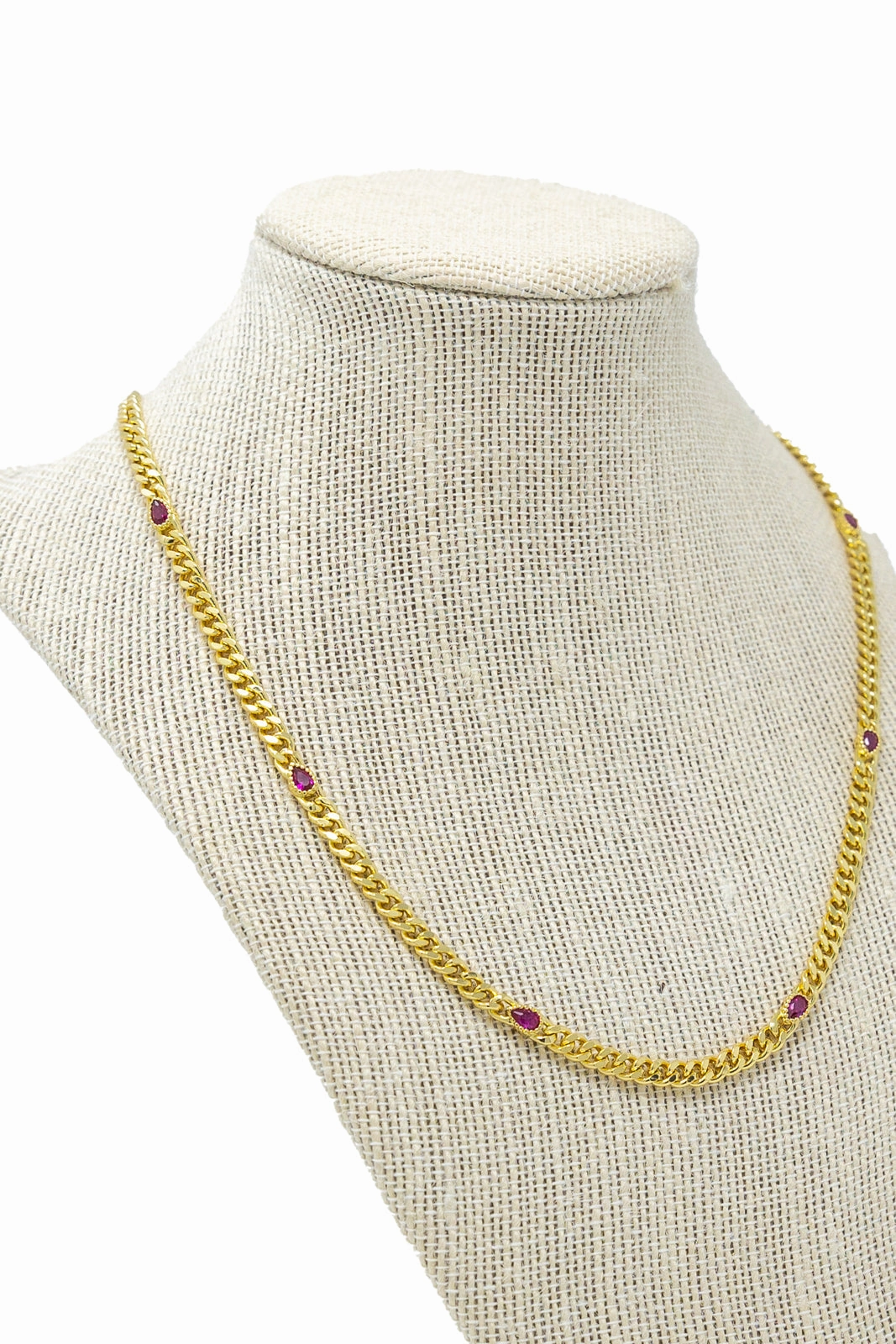 high-end design Dorthy Ruby Layering Chain
