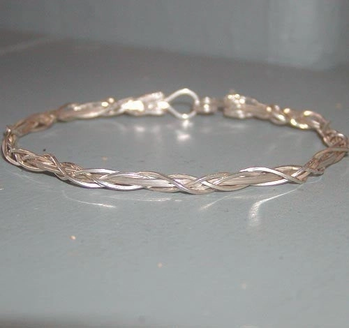 Thin Grapevine Sterling Silver Wirewrapped Bracelet Benchmark Quality