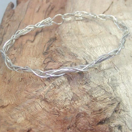 Thin Grapevine Sterling Silver Wirewrapped Bracelet Exclusive Biography Joyful Encounter