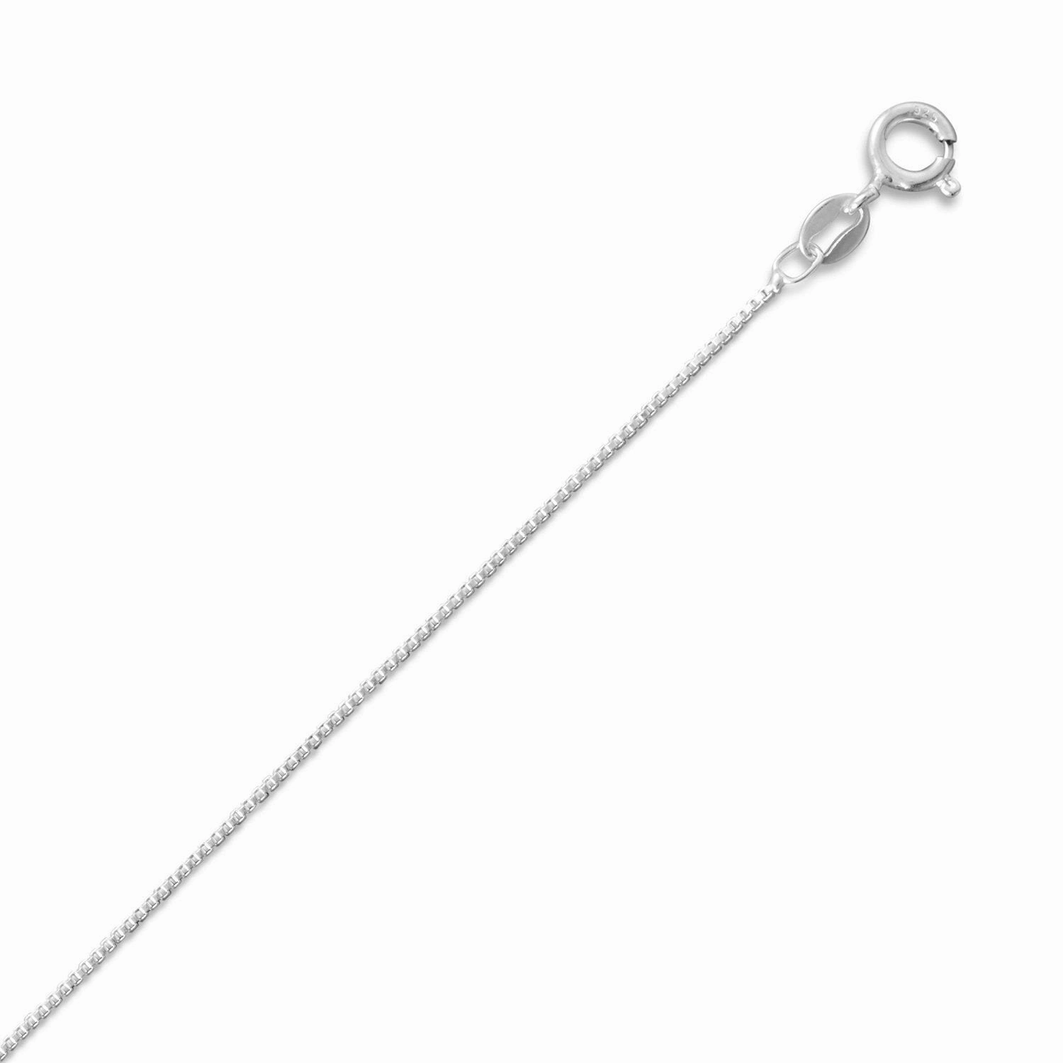 spring fashion Sterling Silver Box Chain Necklace - Made in Italy