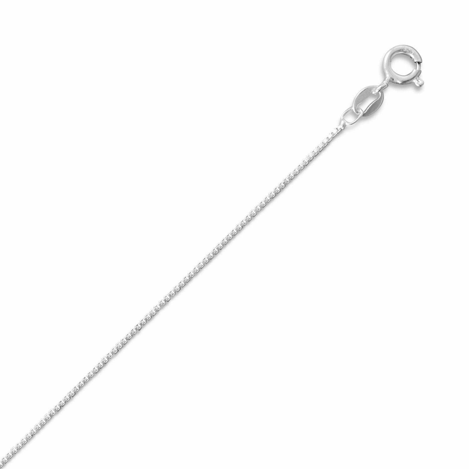 Sterling Silver Box Chain Necklace - Made in Italy Shine Appeal Chic Update