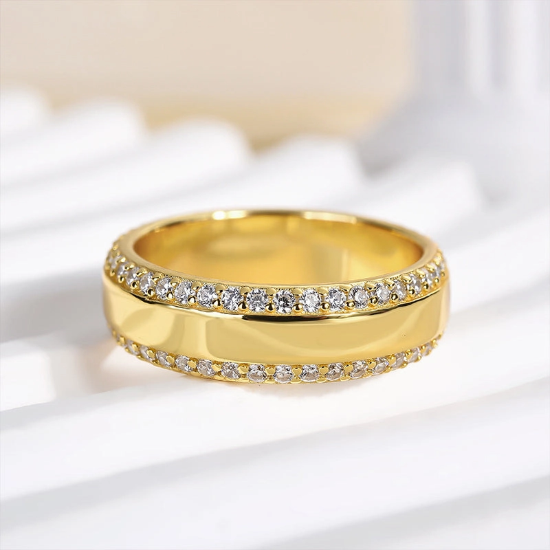 Crisp Look Natural Look Louily Unique Wide Wedding Band For Women In Sterling Silver