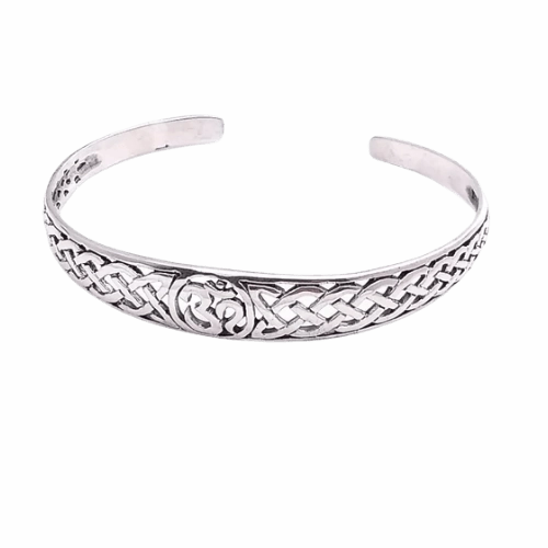 Celtic Sterling Silver Ohm Cuff Lifestyle Fit Vivid Glow