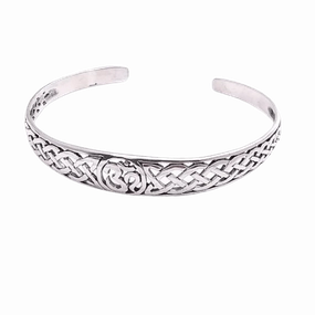 Celtic Sterling Silver Ohm Cuff Lifestyle Fit Vivid Glow