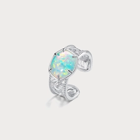 Forward Thinking Understated Spark Silver Opal Ring