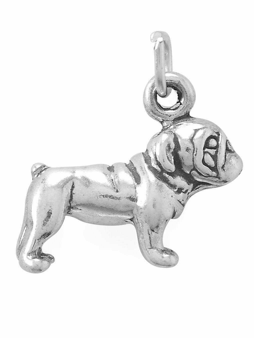 Pure Form Gifting Vibes Bulldog Dog Charm Sterling Silver
