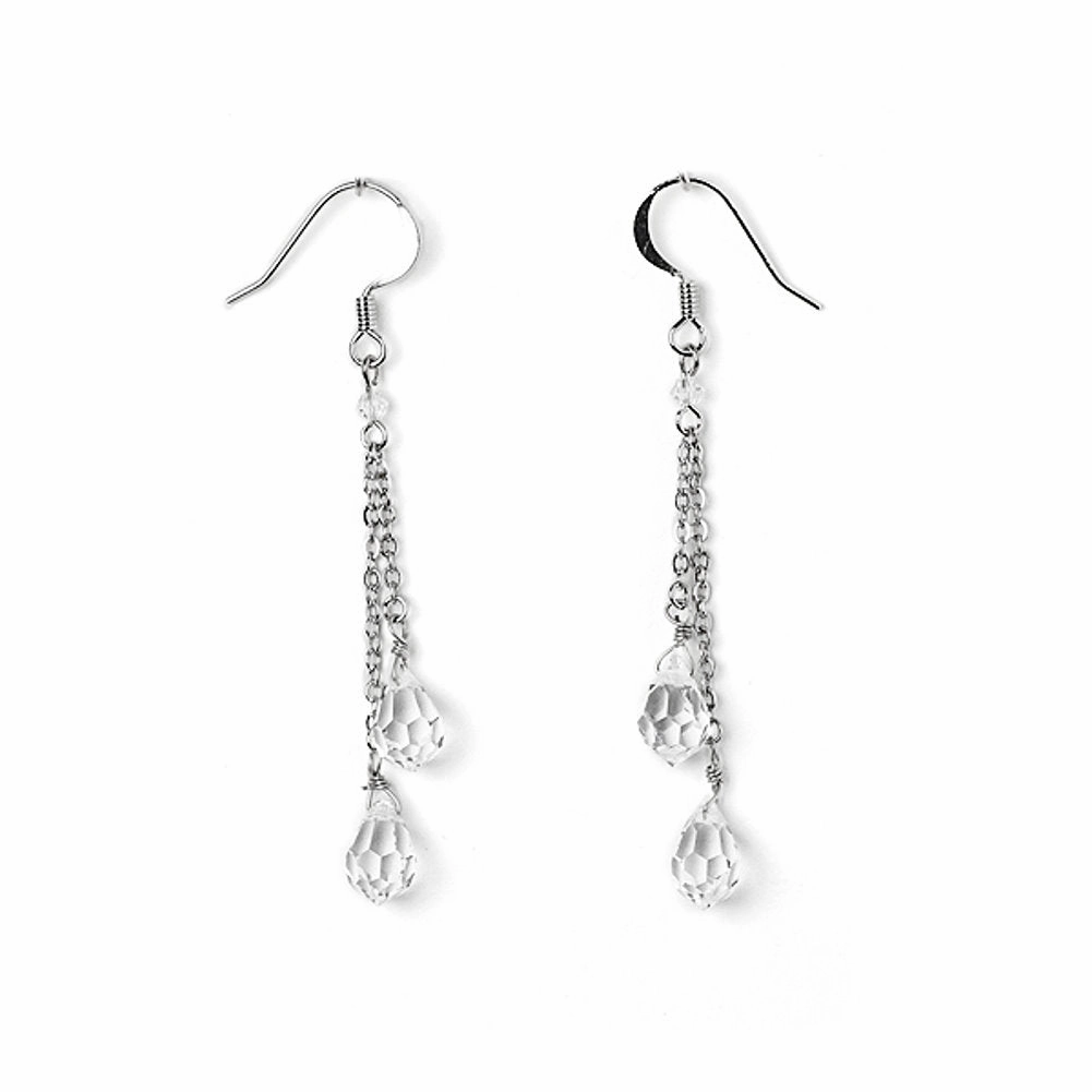 Chain Drop Crystal Earrings Made with Swarovski(R) Crystals Modern Statement