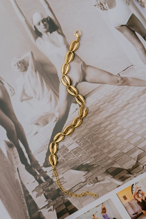 Purposefully Designed Cowrie Link Bracelet