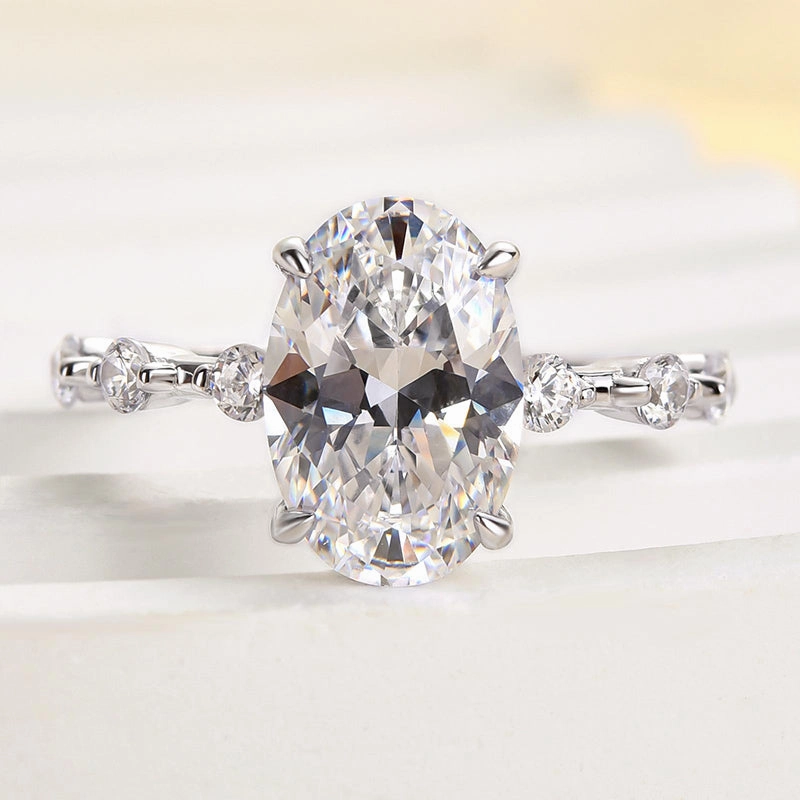 Artful Sparkle Louily Elegant Yellow Gold Oval Cut Engagement Ring In Sterling Silver