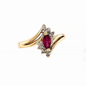 Premium Style Created Ruby Ring
