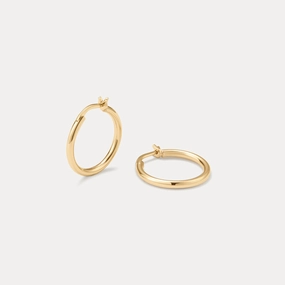 Solid Gold 24/7 Hoops Vibrant Charm