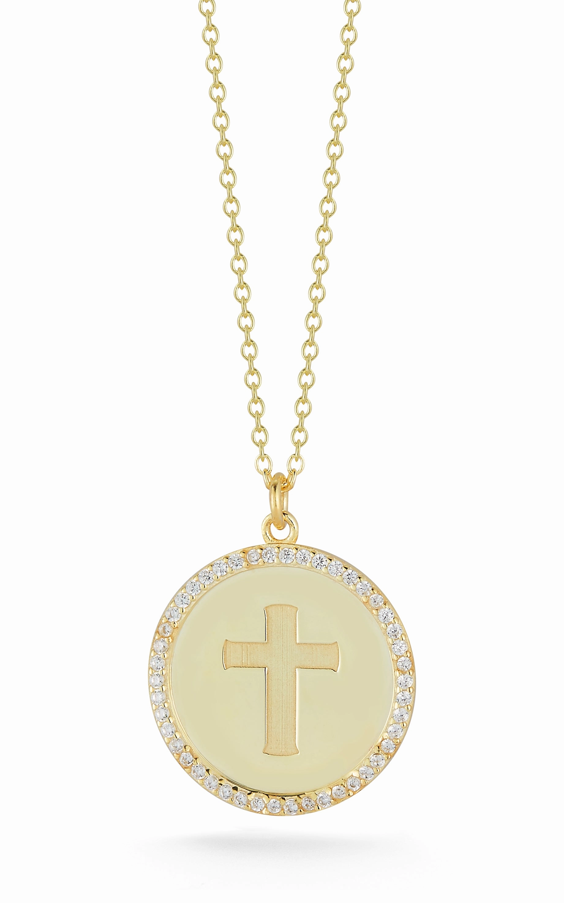 Cross Medallion Necklace Present Piece