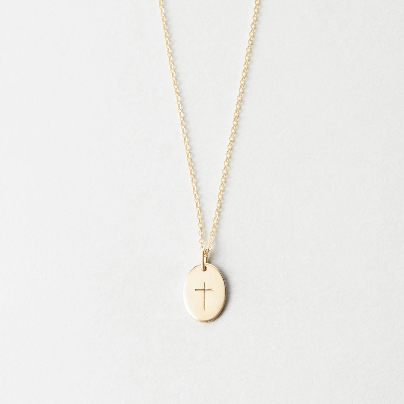 Minimal Touch Cross Pendant Necklace