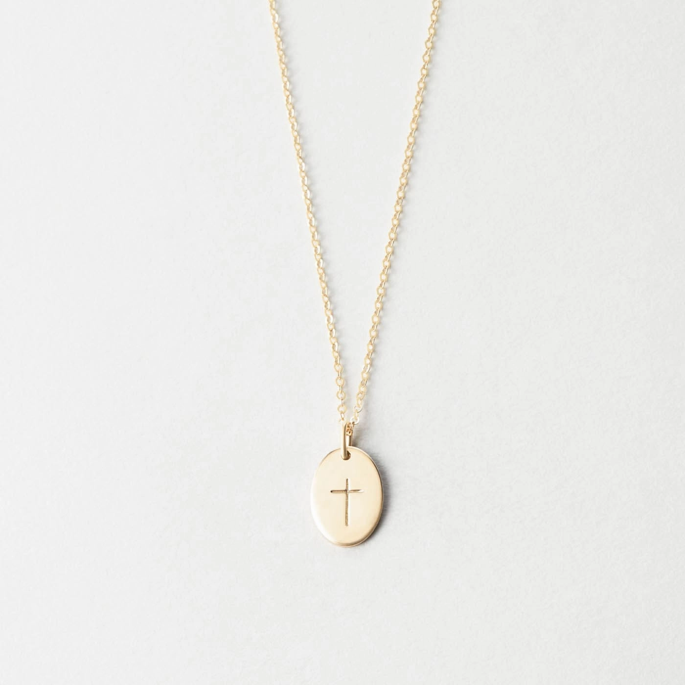 Allure Edge Cross Pendant Necklace