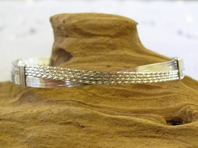 Making Process Value Purchase Crossover Sterling Silver Wire Wrapped Bracelet  SSSSTTTT