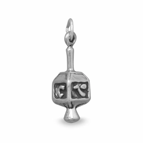 Dreidel Charm Sterling Silver Street Ready