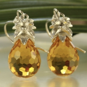 Crystal Pineapple Earrings Petite Jewelry Dull Ornament