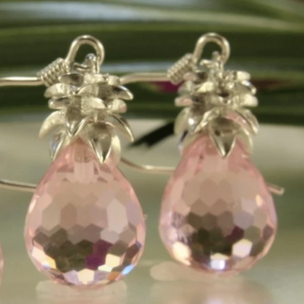 Crystal Pineapple Earrings Substantial Ornament