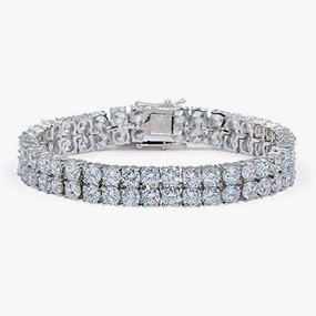 Recognizable Design Cubic Zirconia Iced Out Tennis Bling Lab Bracelet