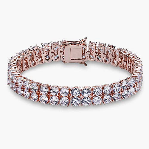Functional Fashion Cubic Zirconia Iced Out Tennis Bling Lab Bracelet