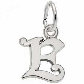 Curly Initial E Accent Charm Formal touch Stylish Form